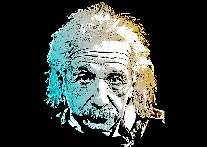Albert Einstein in vector