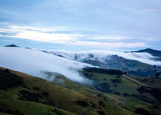 Clouds embracing the hils