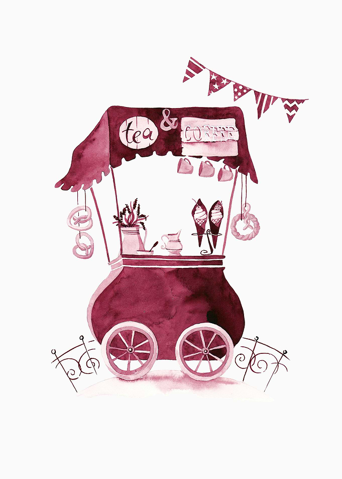 Trolley with food
