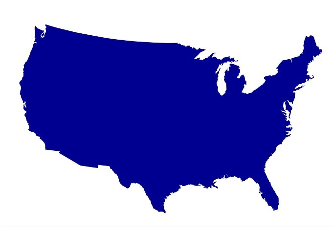 USA Map Silhouette