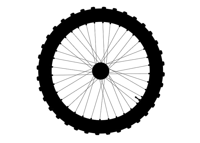 Bicycle Wheel Silhouette