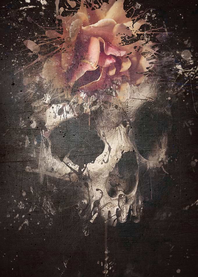 Skull Flowers Goth