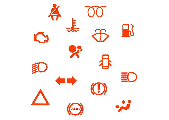 Vehicle Dash Warning Symbo