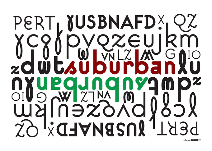 Suburban typeface