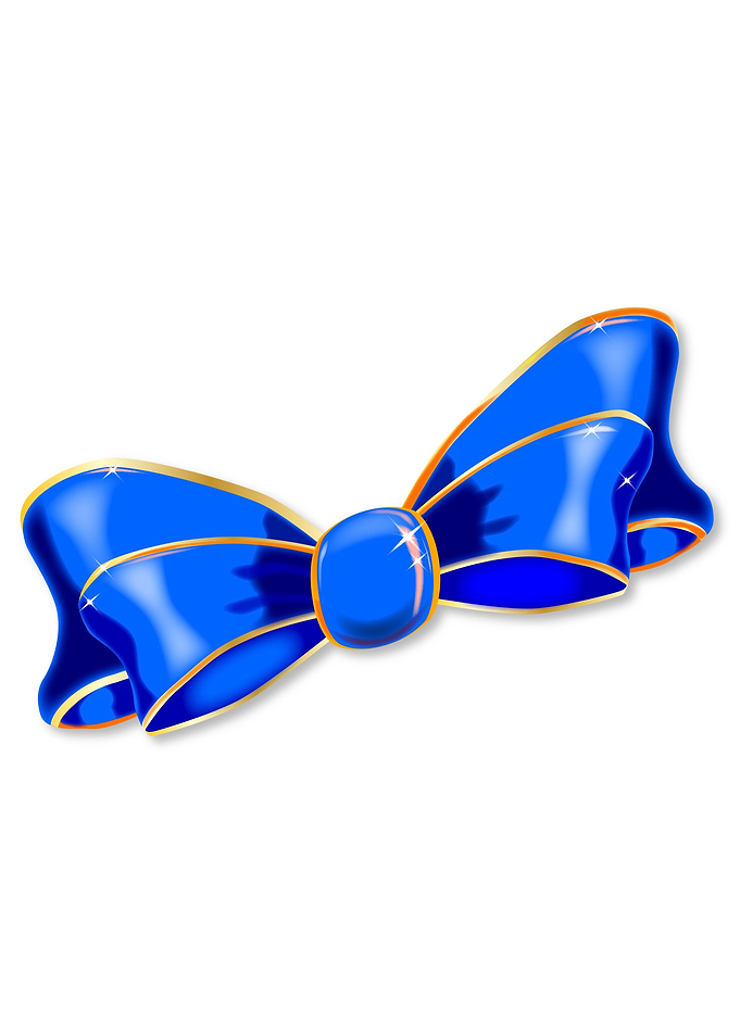 Blue Silk Bow