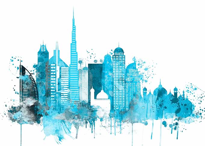 Dubai UAE Skyline