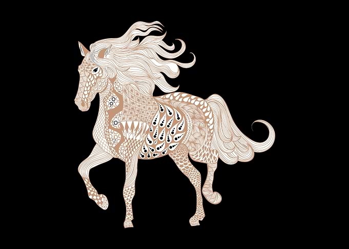Zentangle horse