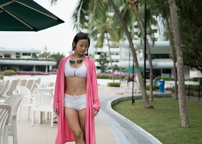Model by the Pool