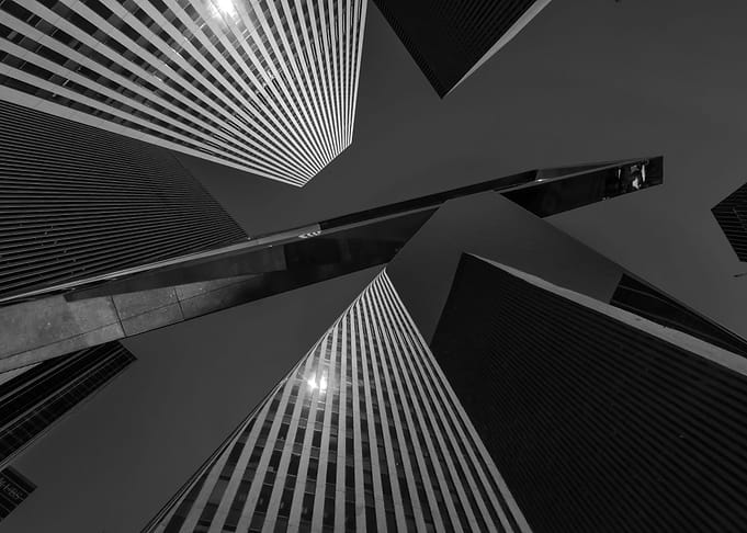 Skyscrapers reflection