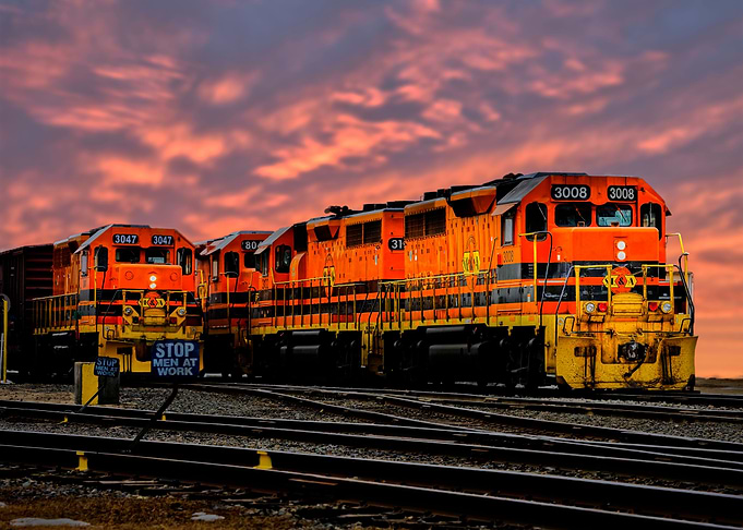 Twin Diesel Train Engines