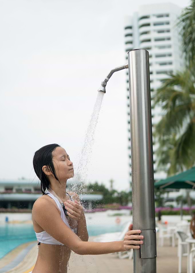 Model by the Pool