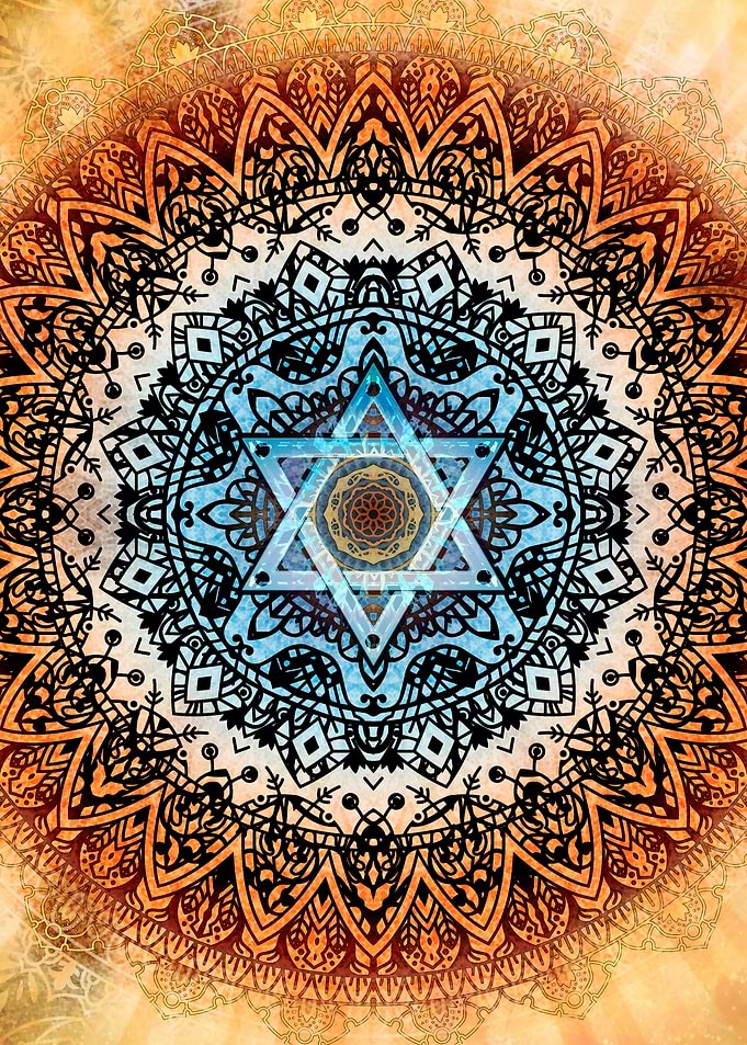 Warm Mandala Magen David