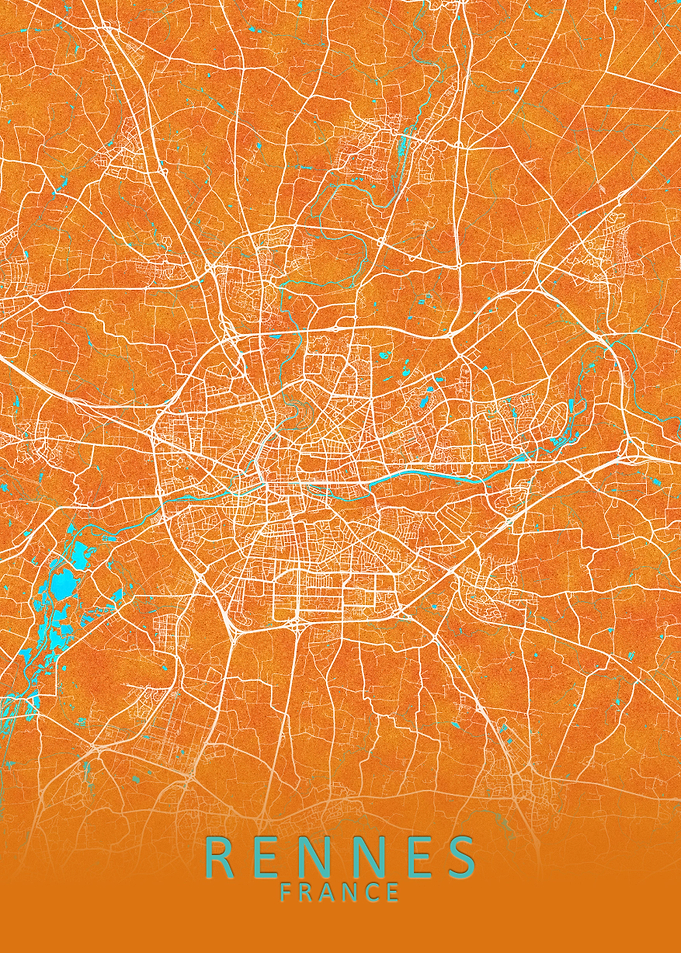 Rennes France City Map