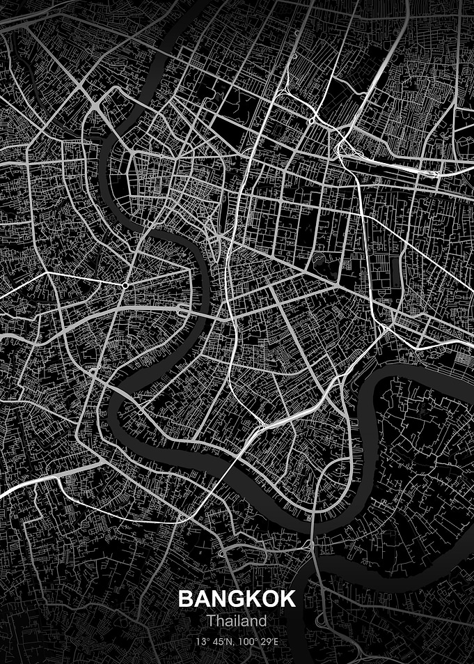 bangkok thailand city map