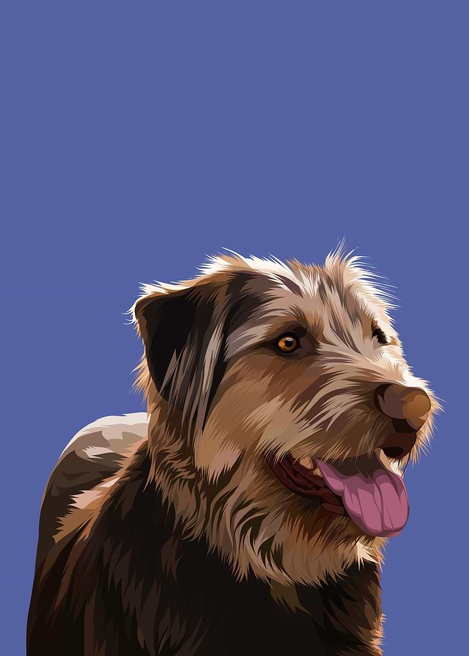dog in vector art