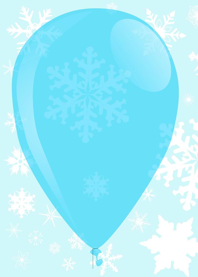 Blue Christmas Balloon