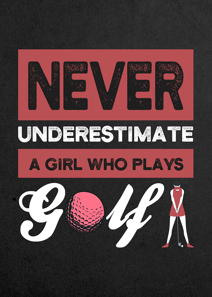 GOLF GIRL FUNNY POSTER