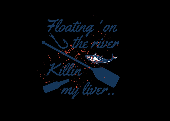 floating on the river