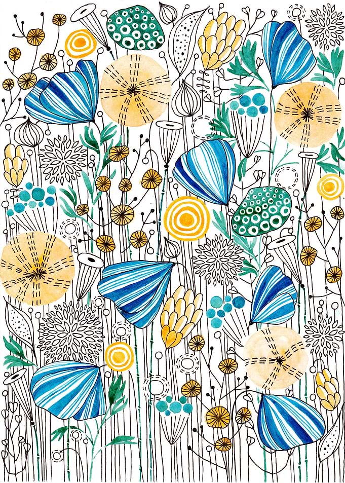 Stylized nature Spring fl