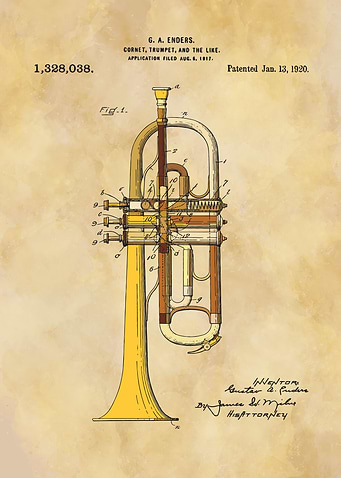 Trumpet Patent Bronze