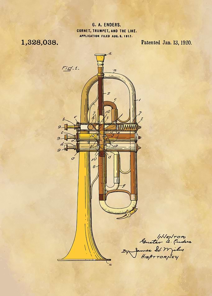 Trumpet Patent Bronze