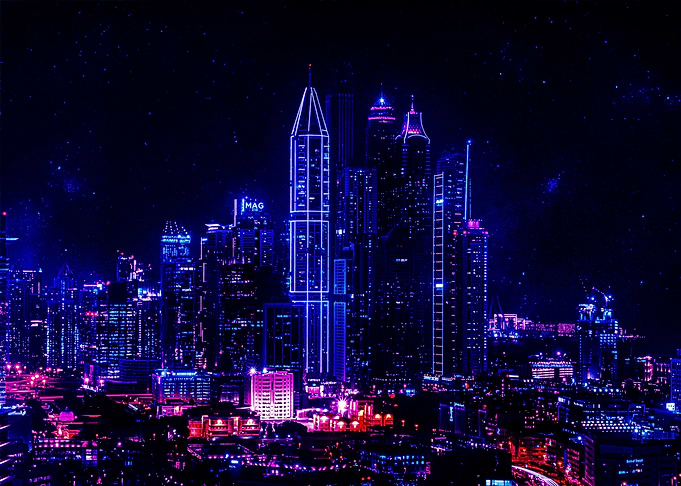 Cityscape in Blue