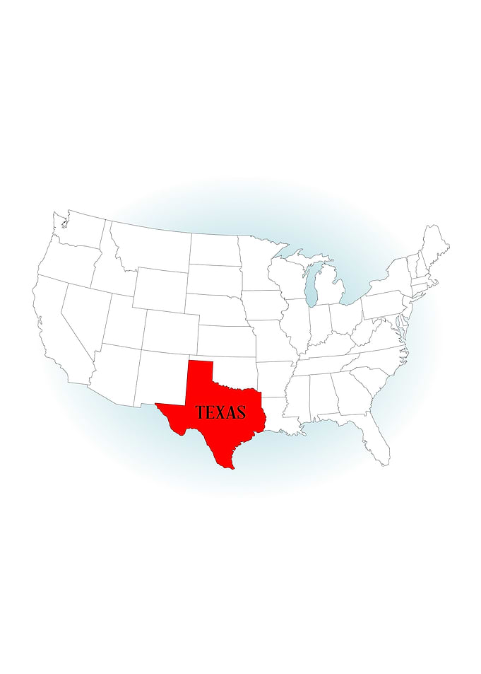 State Highlited Texas