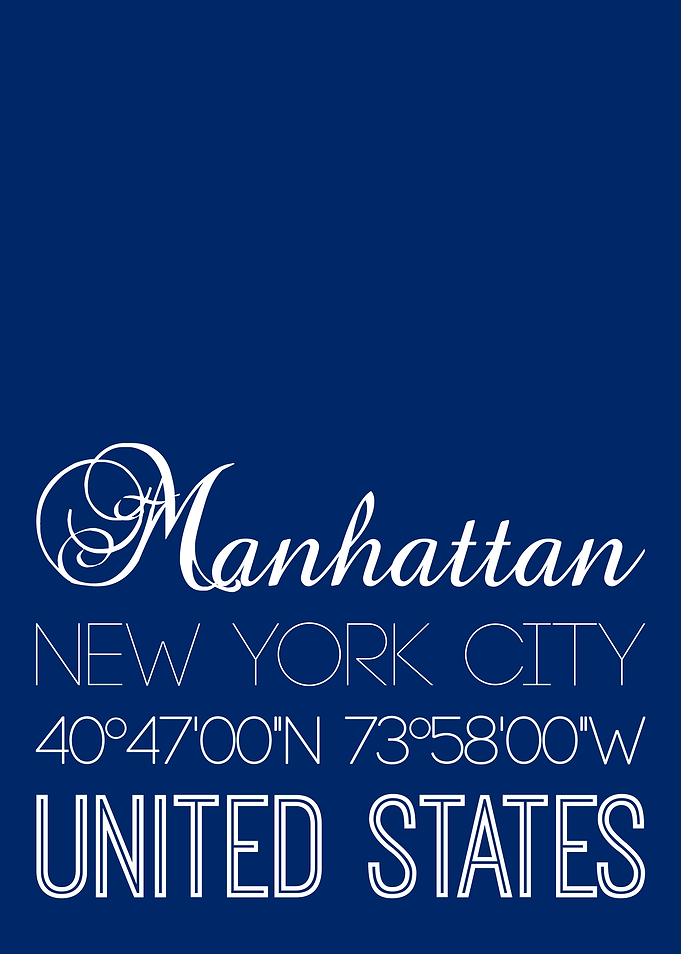 Manhattan On Blue