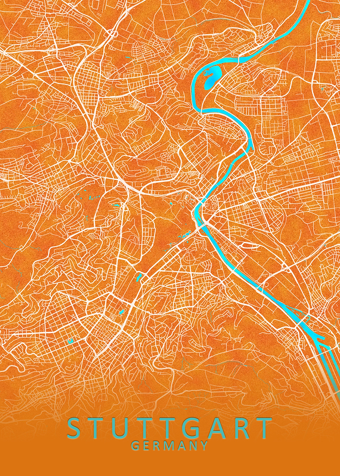 Stuttgart Germany City Map