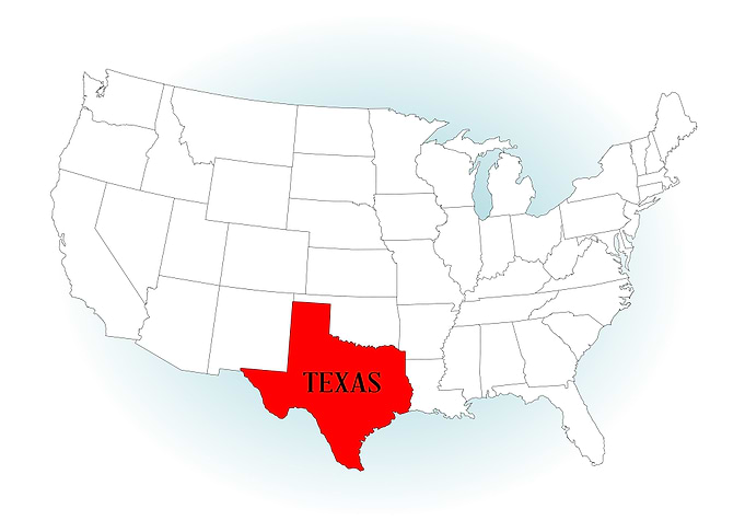 State Highlited Texas