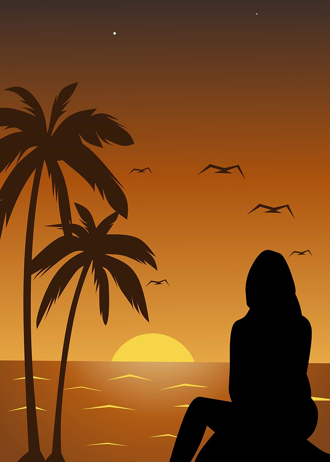 Sunset Landscape in Beach