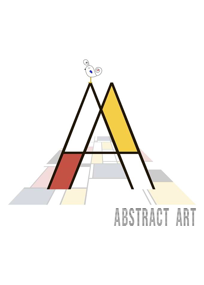 Neoplasticism Art Letter A