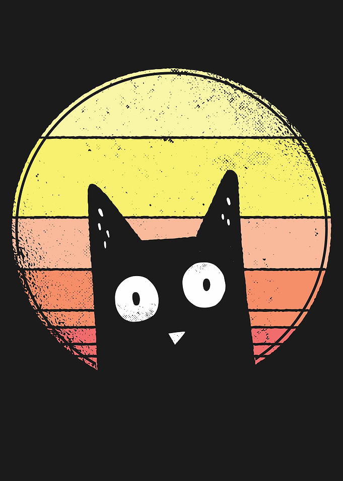 CAT SUNSET VINTAGE