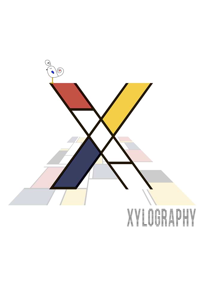 Neoplasticism Art Letter X