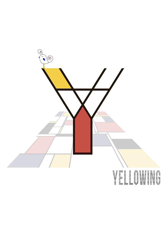 Neoplasticism Art Letter Y