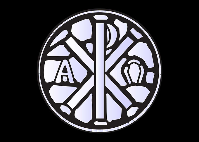 Alpha Omega Glass Window