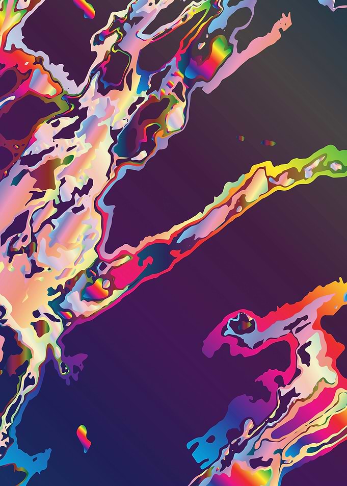 Abstract Gasoline On Water