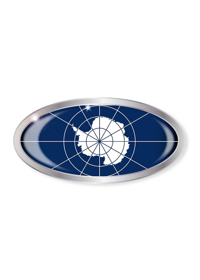 Antarctica Flag Oval Butto