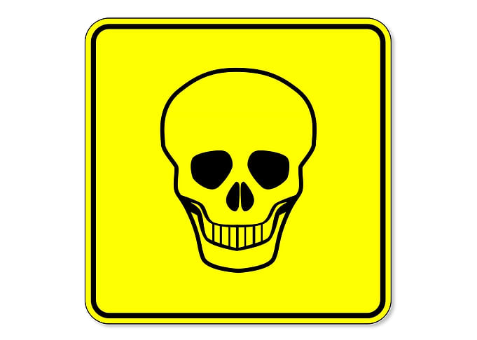 Skull Warning Sign