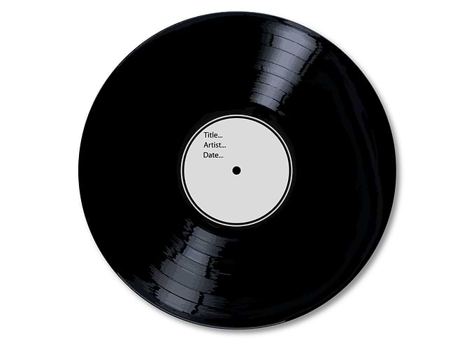 Blank White Record Label
