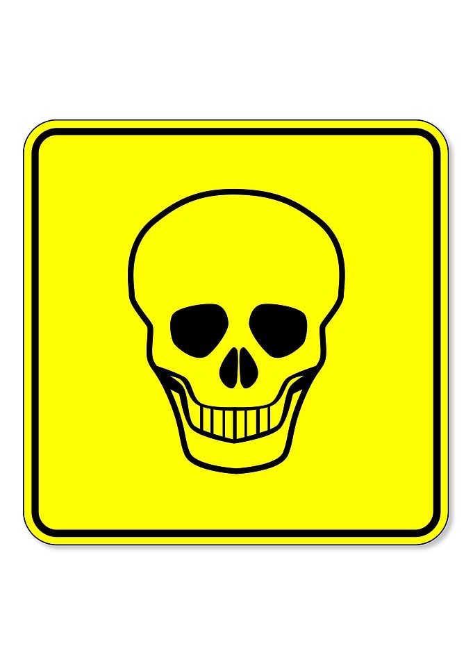Skull Warning Sign