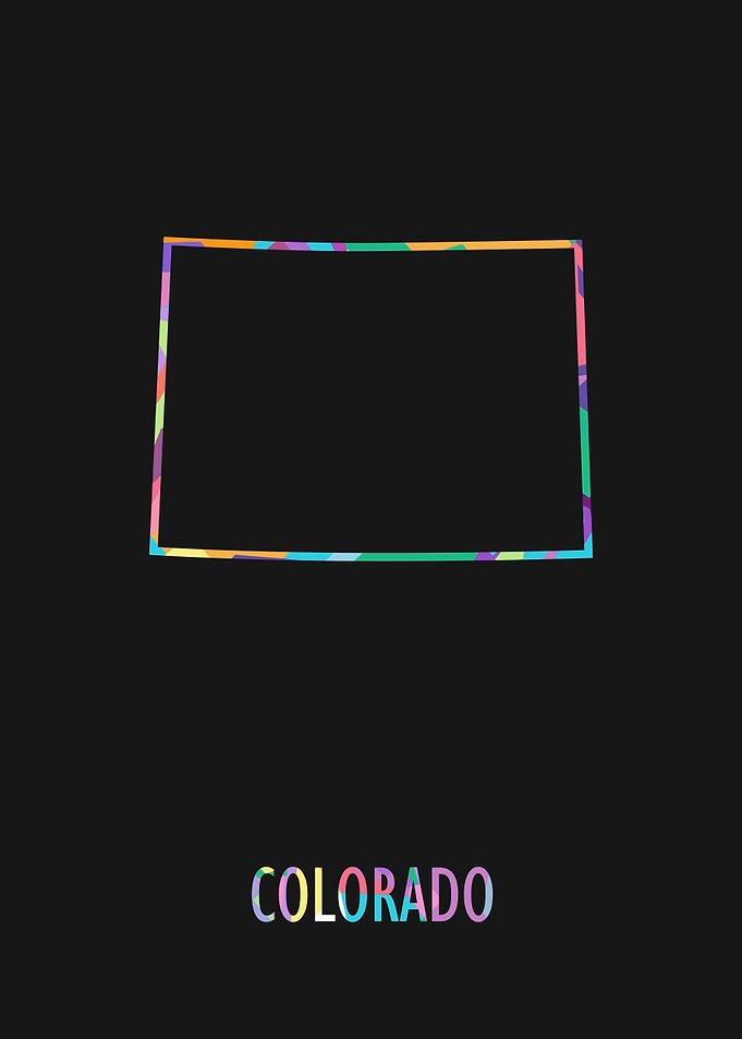 Colorado Map Black