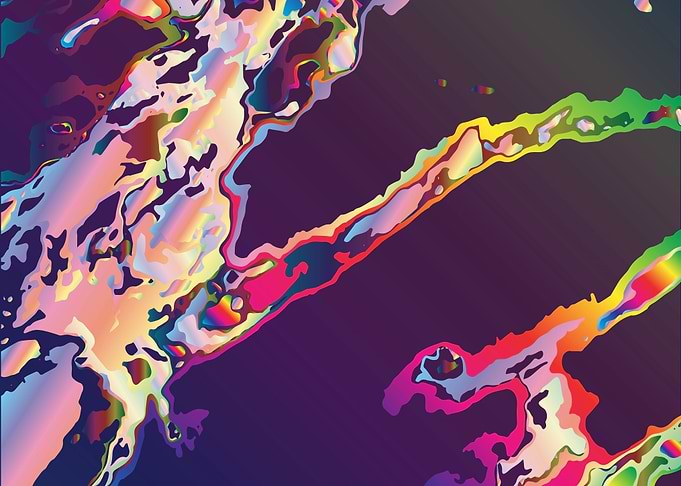 Abstract Gasoline On Water