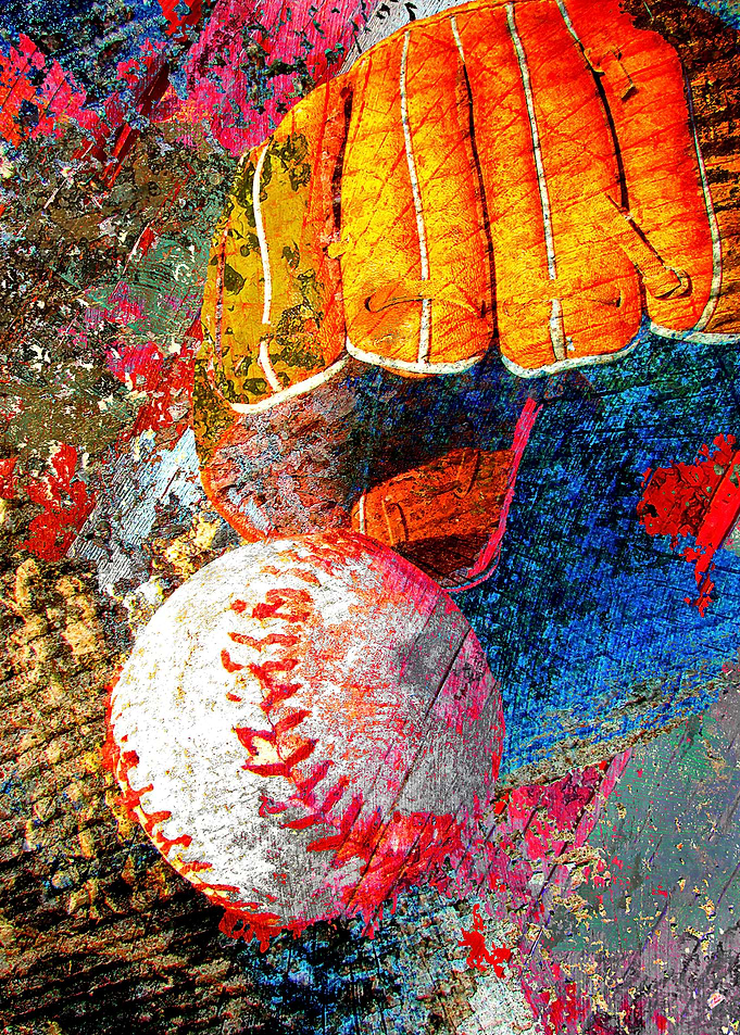 Baseball art print w 16