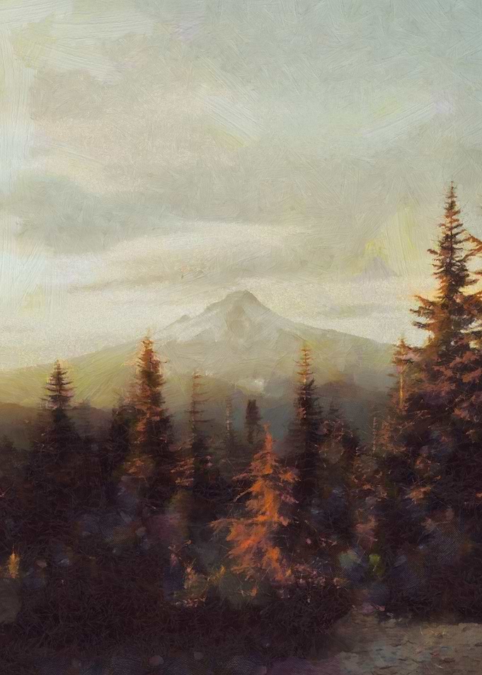 Painting of a forest