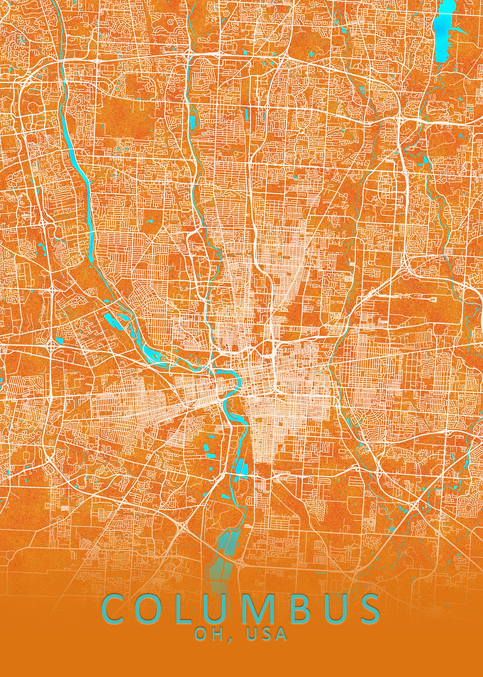Columbus OH USA City Map