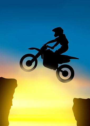 racer jump on hill