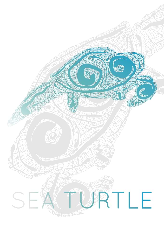 Sea Turtle Silhouette