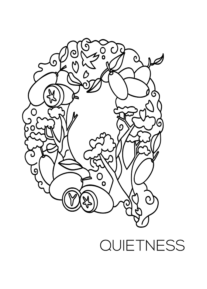 Japanese Type Art Letter Q
