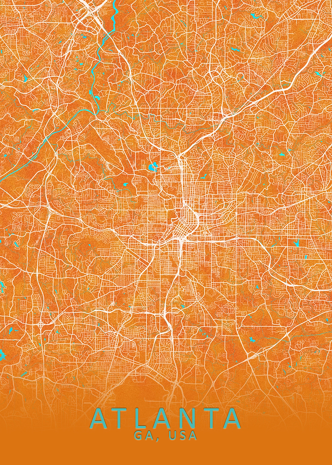 Atlanta GA USA City Map
